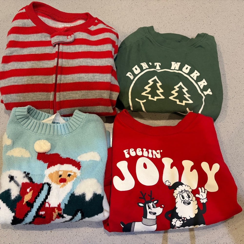 Festive Kids Sweater Collection - Red, Green, Blue